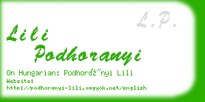 lili podhoranyi business card